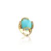 Turquoise and cubic zirconia ring