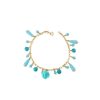 Reconstituted turquoise bracelet