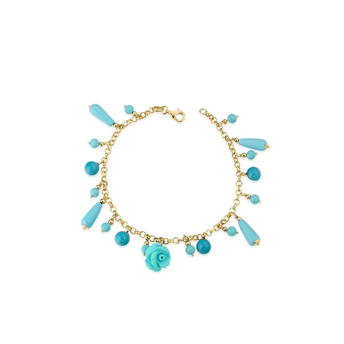 Reconstituted turquoise bracelet