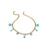 Swiss blue topaz and  reconstituted turquoise necklace