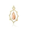 Ciondolo con corallo rosa e diamanti